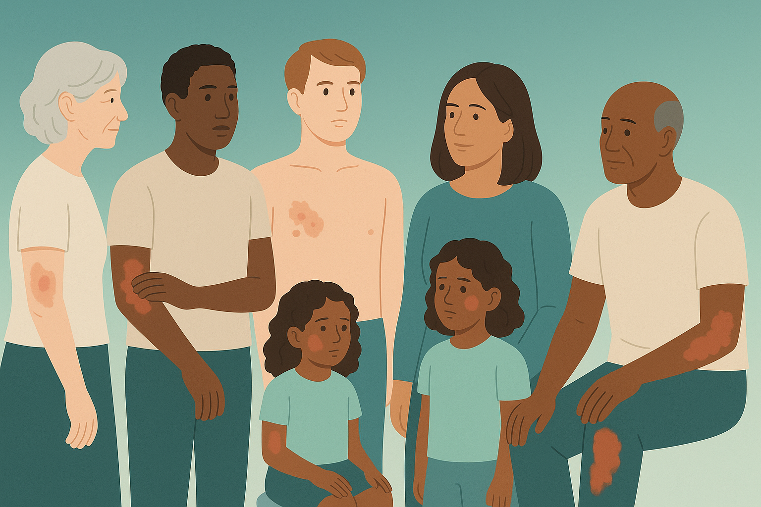 Arte principal de la campaña nacional de awareness sobre enfermedades inmunomediadas de la piel